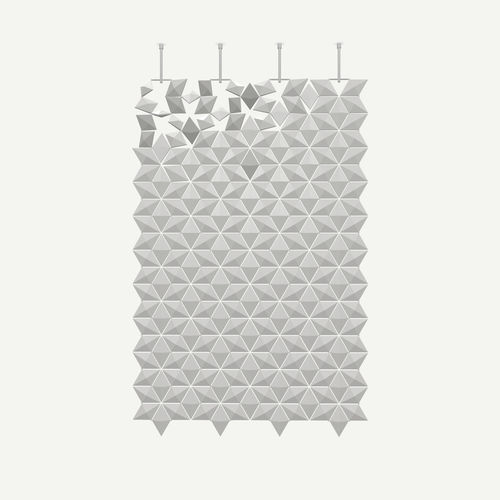 Custom room divider - Facet - Bloomming - aluminum / stainless steel / PC ABS