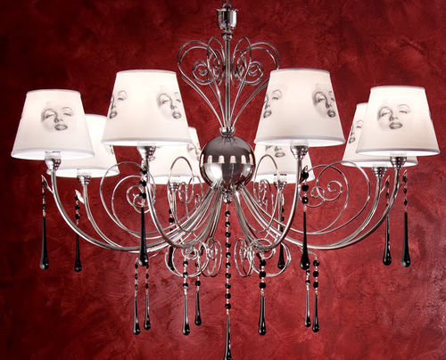 Contemporary chandelier - S017 - IPSILON PARALUMI - metal / fabric / 8 light
