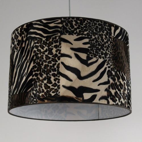 Contemporary lampshade - C028 - IPSILON PARALUMI - classic / fabric / faux fur