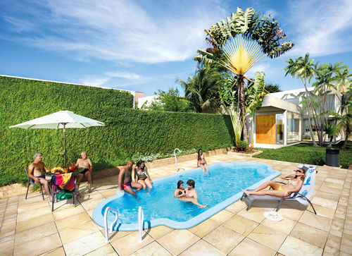 Outdoor swimming pool - ROMA - BELLAGIO GROUP - in-ground / fiberglass