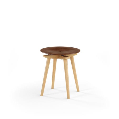 Scandinavian design stool - CC - REX KRALJ - oak / walnut