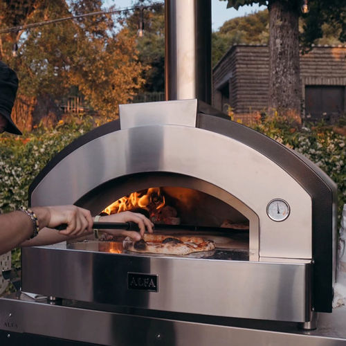 Commercial pizza oven QUICK 2 Pizze Alfa Forni gas / woodburning