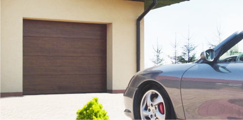 Sectional garage door - K-4 THERMO PLUS - KRONway - polyurethane / steel / automatic