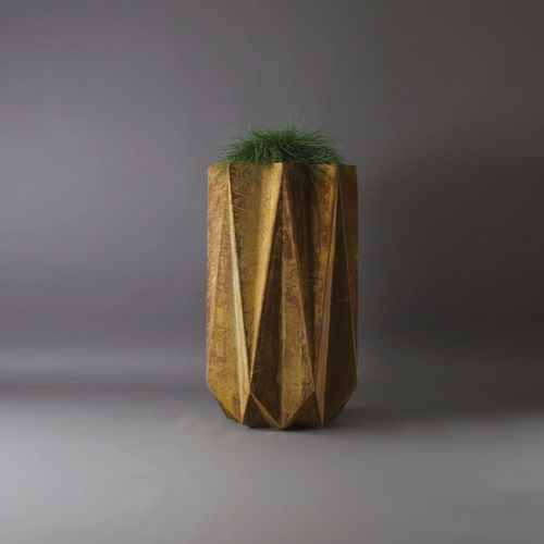 Fiber-reinforced concrete planter - KRONEN 90 EFFECT FINISH - Adam Christopher Design - contemporary / indoor