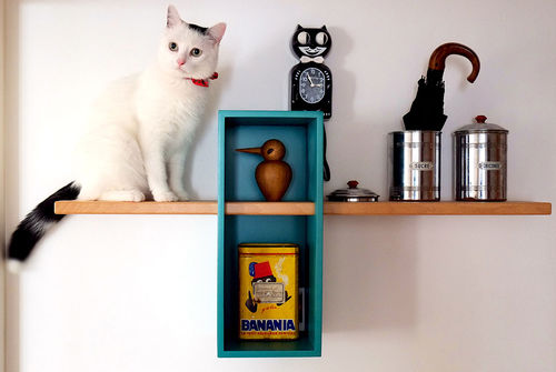 Wall-mounted shelf - MAX - COMPAGNIE - contemporary / MDF / beech