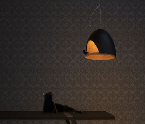 Pendant lamp - OISEAU - COMPAGNIE - oak / plaster / contemporary