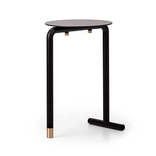 Contemporary stool - FACTORY - MINGARDO - iron / iron base / double