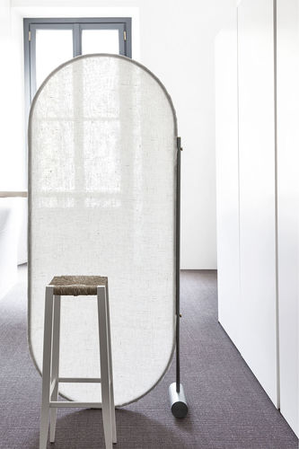 Brass room divider - SEPARÈ - MINGARDO - iron / fabric / indoor