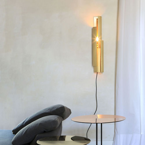 Contemporary wall light - SFOGLIA / PIEGA - MINGARDO - indoor / brass / steel