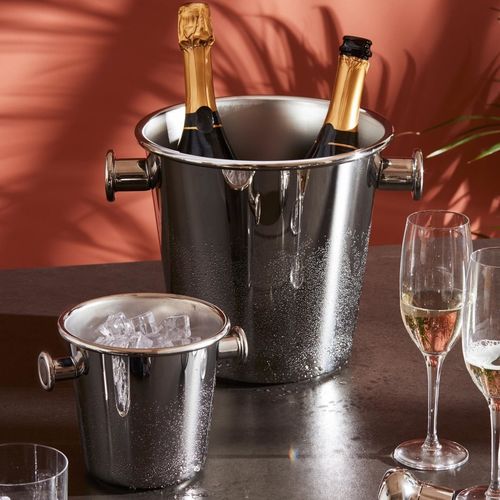 Polished stainless steel champagne bucket 5052 ALESSI S.P.A. high