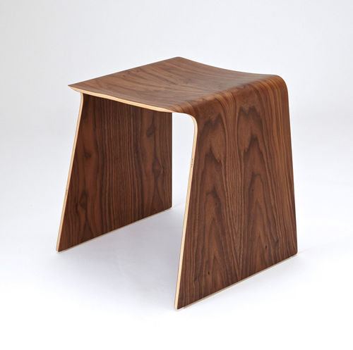 Contemporary stool - FLIGHT  - Isokon Plus - oak / walnut / birch