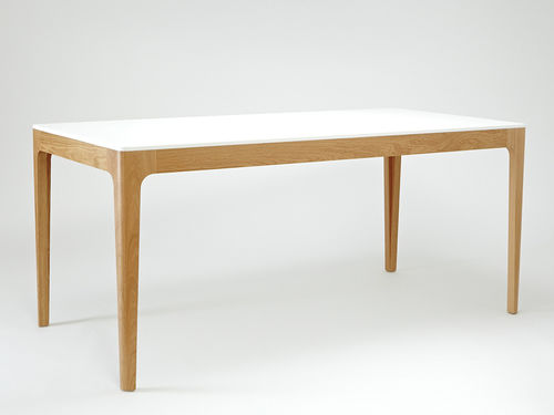 Contemporary dining table - HOME  - Isokon Plus - Corian® / oak / lacquered wood