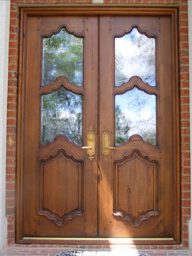 Entry door - CAUDLE 537 - AppWood - white oak / swing / semi-glazed