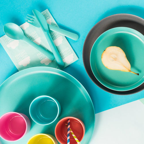 Foodgrade melamin cutlery TRIO Ekobo bamboo / for domestic use