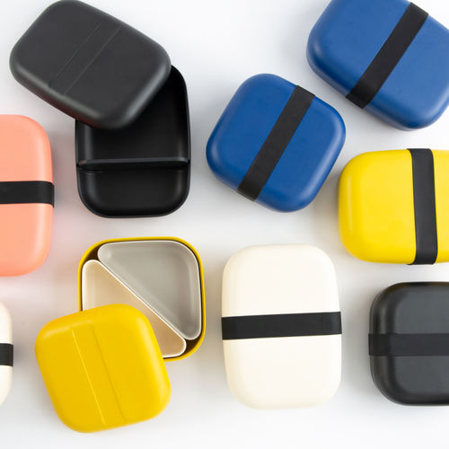 Foodgrade melamin storage box BENTO WITH DIVIDER Ekobo bamboo fiber