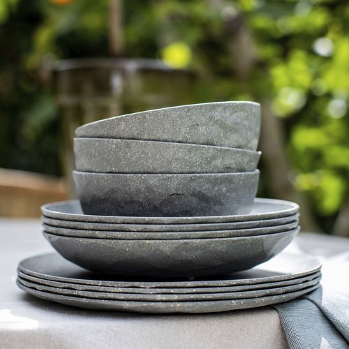 Flat plate - CLUB - Koziol - soup / round / thermoplastic