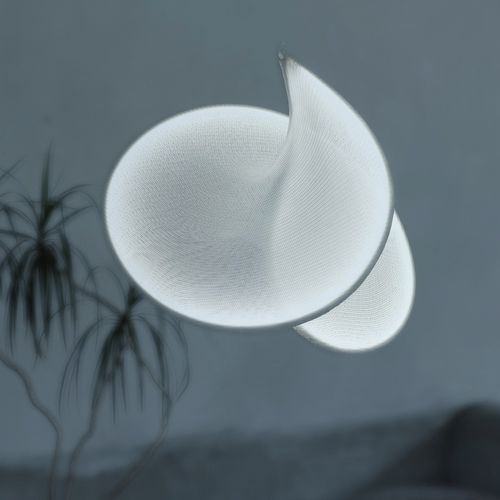 Pendant lamp - LLLL.01 - llll - aluminum / fabric / original design