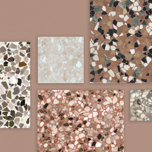 Cement tile - BAILA BOLERO - New Terracotta - terrazzo / natural stone / polished