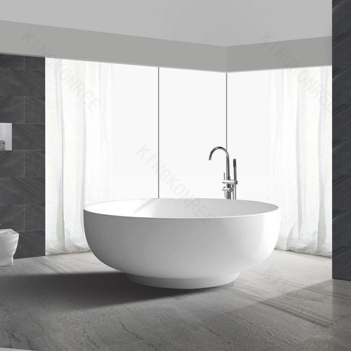 Round bathtub - KKR-B002-C - KKR KINGKONREE - free-standing / Solid Surface / stone resin