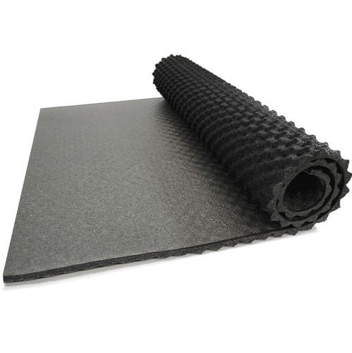 Acoustic insulation - GenieMat® FF - PLITEQ - recycled rubber / roll / interior