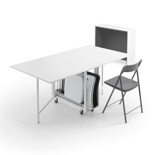 Contemporary table - ARCHIMEDE - pezzani home collection - laminate / aluminum base / rectangular
