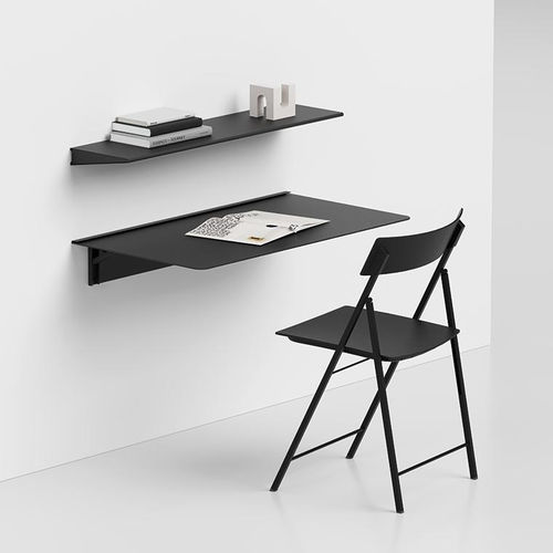 Wall-mounted desk - PLANA - pezzani home collection - contemporary / aluminum / straight