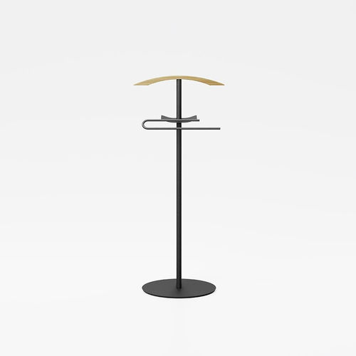 Floor-mounted valet stand - STEWARD - pezzani home collection - steel / wooden / contemporary