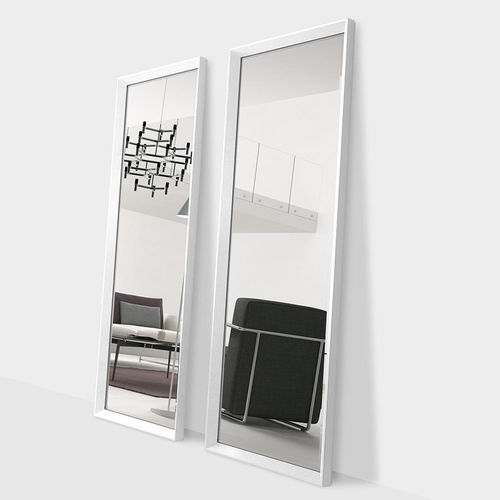 Wall-mounted mirror - RIFLESSO - pezzani home collection - contemporary / rectangular / aluminum