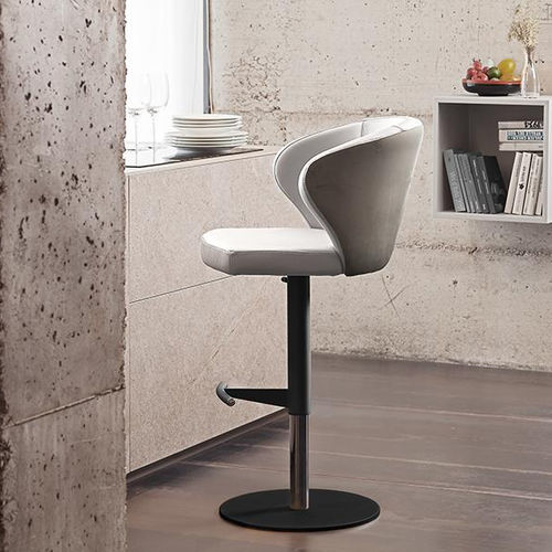 Contemporary bar chair - DAFNE - pezzani home collection - indoor / fabric / leather
