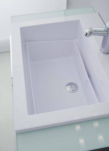 Built-in washbasin - ZEUS - LMC srl - composite / rectangular / contemporary