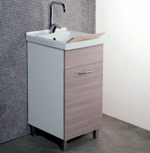 Wooden kitchen sink cabinet - ONDA-45-TAVOLA - LMC srl - with legs