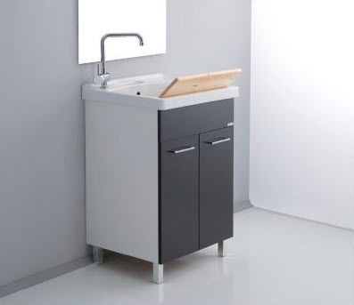 Wooden kitchen sink cabinet - ONDA-60 - LMC srl - with legs