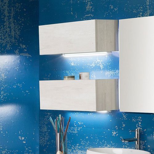 Contemporary bathroom cabinet - UNIKA-70 - LMC srl - wooden / wall-mounted