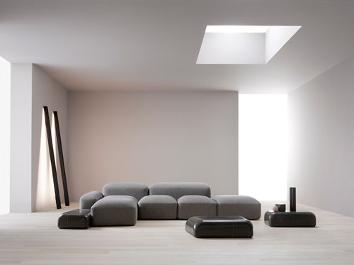 Modular sofa - LAPIS - Amura - contemporary / fabric / brown