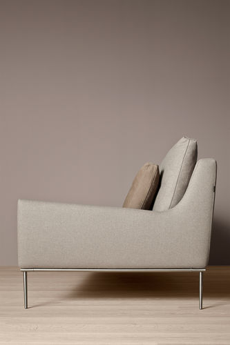Contemporary sofa - ALICE - Amura - fabric / brown / 3-seater