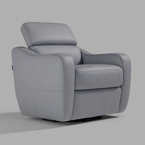 Contemporary armchair - NANETTE - egoitaliano - leather / steel / wooden