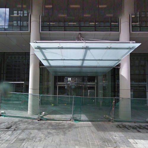 Entrance canopy - FOCCHI - for commercial buildings / aluminum / glass