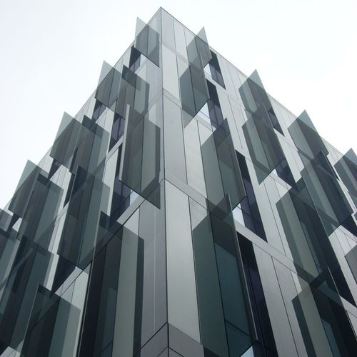 Aluminum solar shading - FOCCHI - glass / for facade / vertical