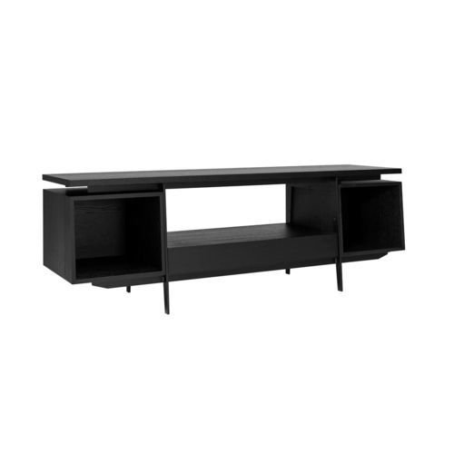Contemporary TV cabinet - CONTE - MINT Furniture - lowboard / with storage / oak