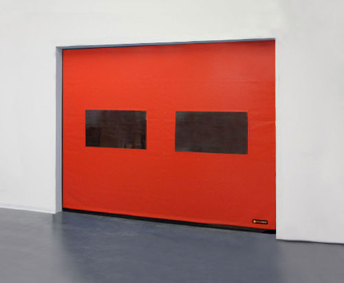 Impact-resistant industrial door - SELF - Delta Overlap - roll-up / PVC / automatic