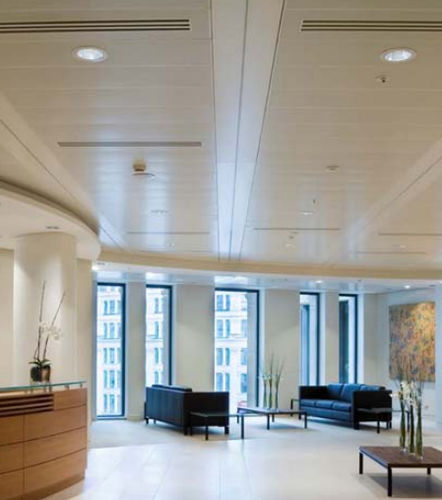 Aluminum suspended ceiling - C - SEMS METAL A.S - galvanised steel / tile / acoustic