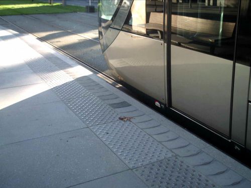 Composite tactile tile - ACRYSOL® - REBETON - stainless steel