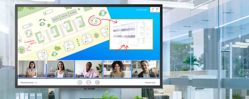 Conference table touch screen - HB SERIES - Planar Systems, Inc. - wall-mounted