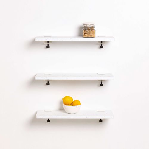 Wall-mounted bookcase - VENEZIA  - TIPTOE - contemporary / recycled plastic / white