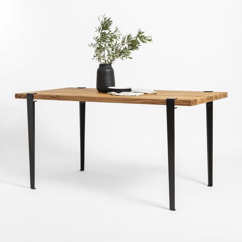 Contemporary dining table - BALTHAZAR - TIPTOE - oak / powder-coated steel base / rectangular