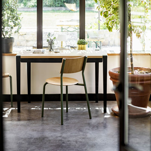 Free-standing desk - MONOCHROME  - TIPTOE - contemporary / oak / straight