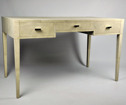 Contemporary desk - 30 - GINGER BROWN - shagreen / with storage compartment