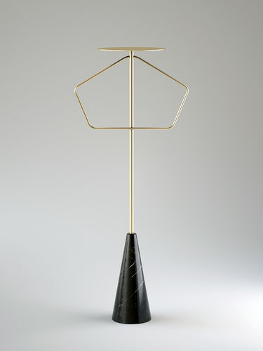 Floor-mounted valet stand - ED044 - EDIZIONI - metal / stone / contemporary