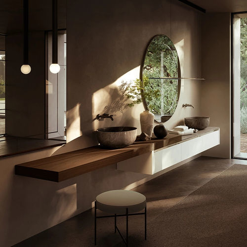 Contemporary bathroom - CASE 5.0 - Boffi - wooden / composite / marble