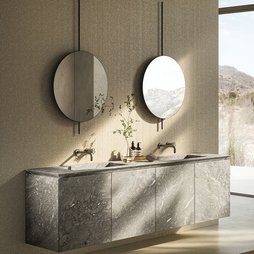 Contemporary bathroom - B14 - Boffi - wooden / marble / Corian®